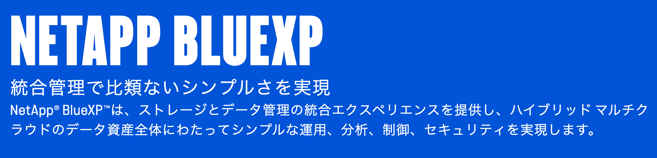 NetApp BlueXP｜資料画像